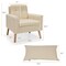 Linen Fabric Single Sofa Armchair with Wide Seat and Comfortable Backrest